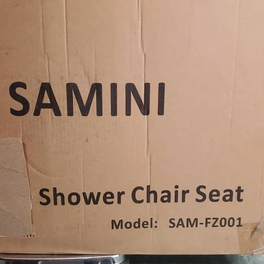 Samini Shower Chair SAM-FZ001, Adjustable Height, 300LB Limit.